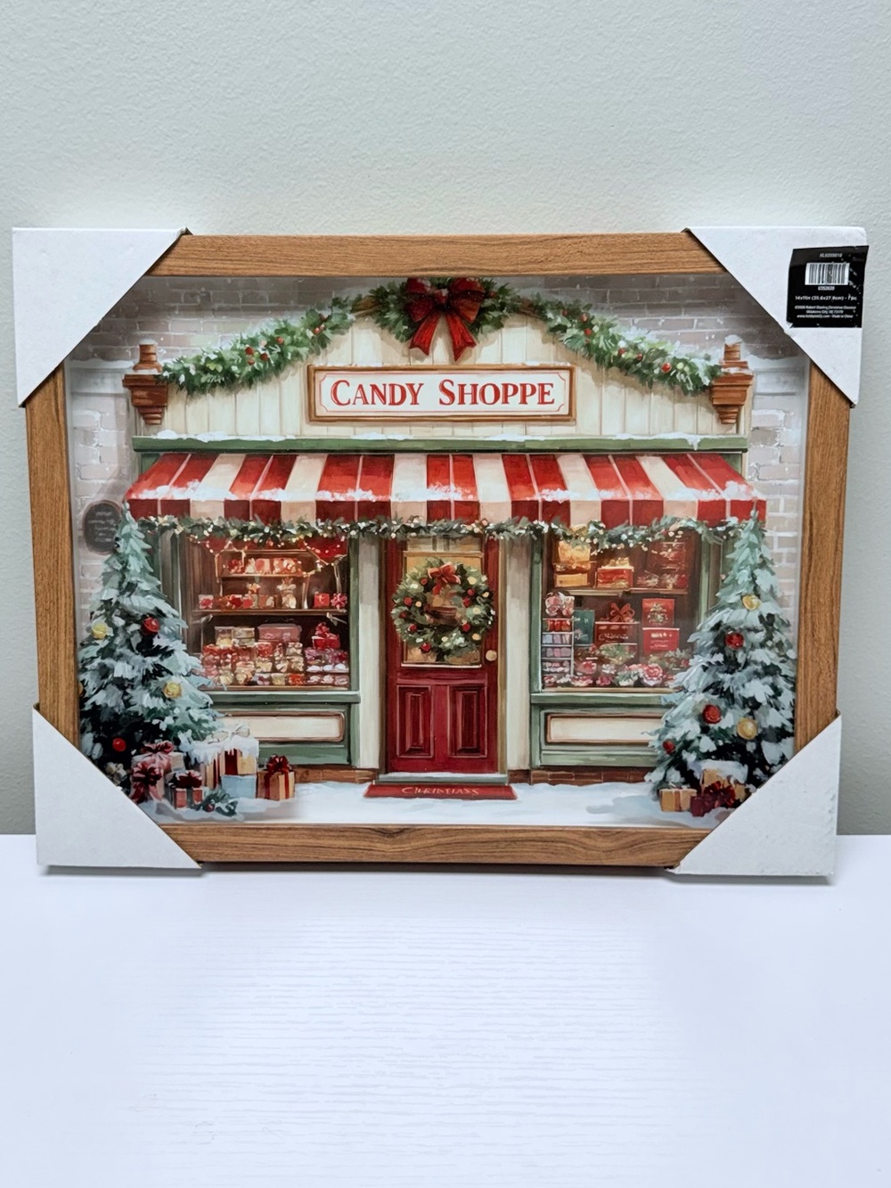 Winter Candy Shop Framed Wall Decor - Red & Green